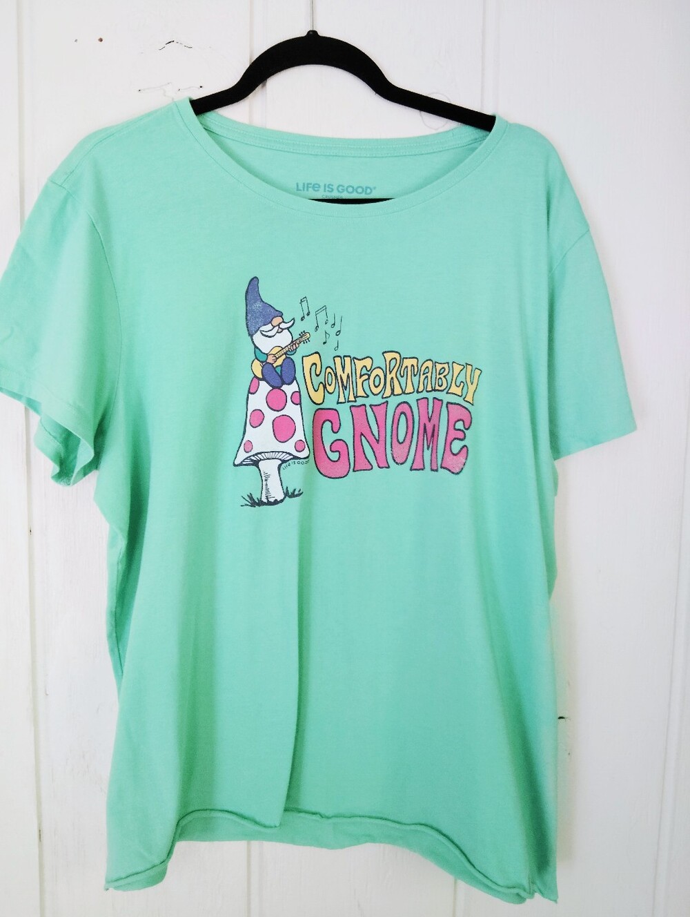 Life Is Good, "Comfortably Gnome" Graphic Tee. Size XXL